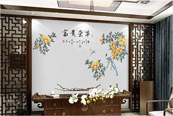 齐齐哈尔森佰汇航空纤维墙咔（富贵荣华）